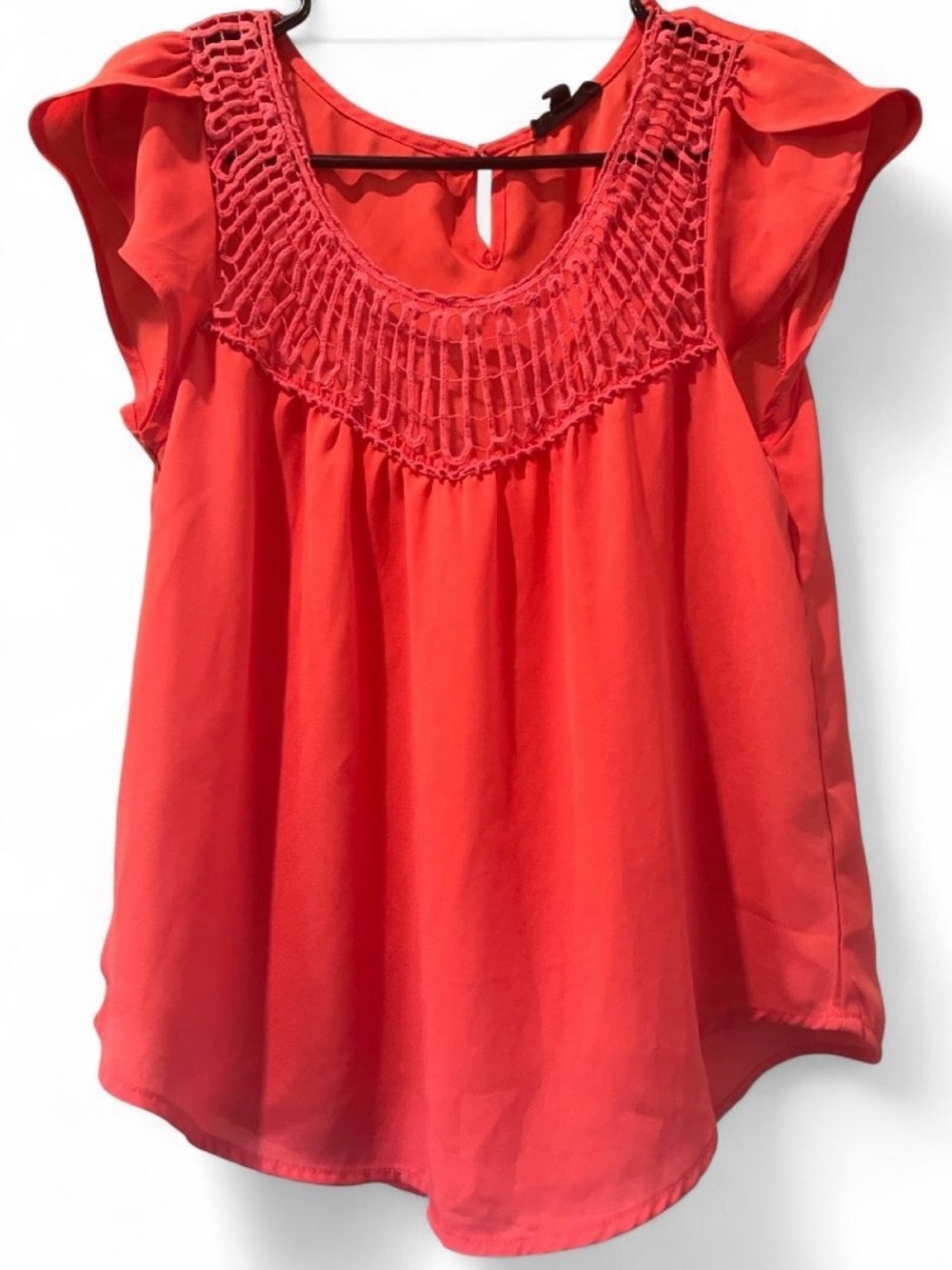 Dark coral blouse, size S